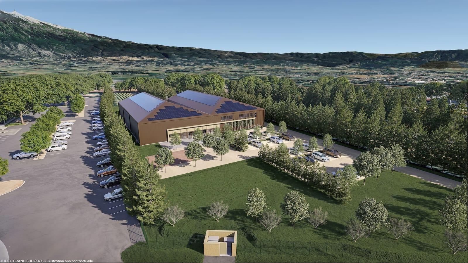 Vue en perspective 3D du complexe Ventoux Indoor Padel