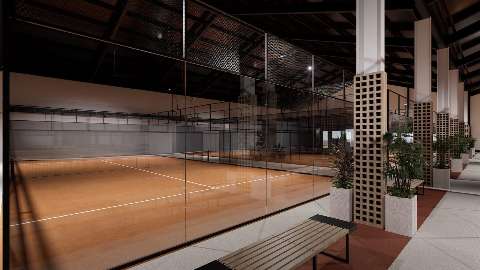 Terrains de padel indoor full panoramique du VIP